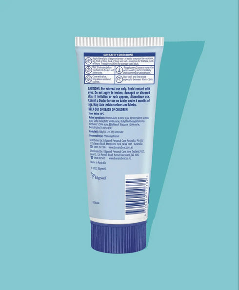 Image of Banana Boat Dry Balance SPF50+ 200g back of tube